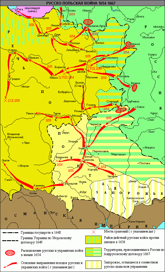 Russia Poland 1654
